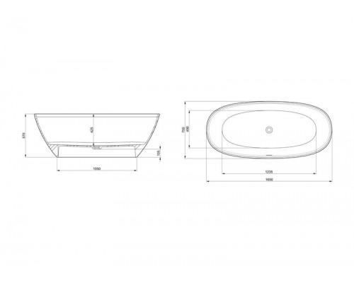 Каменная отдельностоящая ванна Roca Ariane 165x75 A248470000