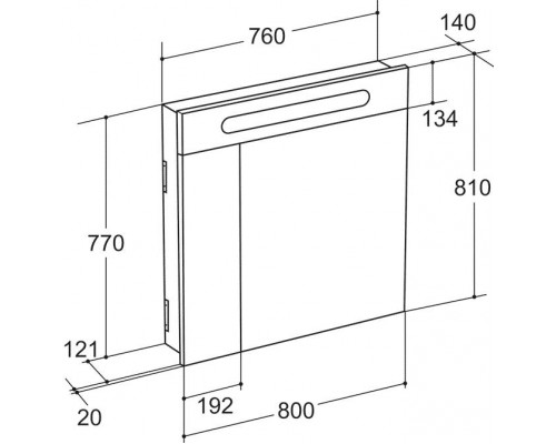 Зеркальный шкафчик Roca Victoria Nord ZRU9000033 80x81