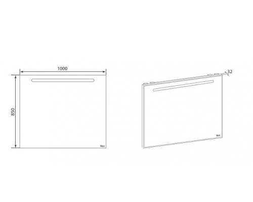 Зеркало Roca Gap ZRU9302809 100x85 с подсветкой