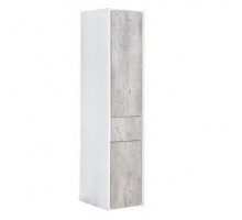 Шкаф-пенал Roca Ronda ZRU9303006 139 см правая, бетон/белый глянец