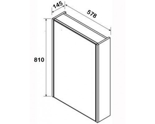 Зеркальный шкафчик Roca UP ZRU9303025, 60 см, правый, белый глянец