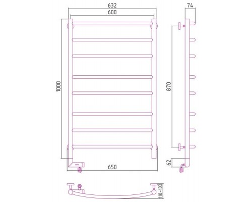 Сунержа РЭБ "ГАЛАНТ 2.0" 1000х600 / МЭМ левый (Без покрытия)