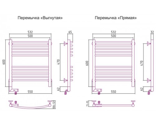 Сунержа РЭБ "БОГЕМА 2.0" 600х500 / МЭМ левый (Без покрытия)