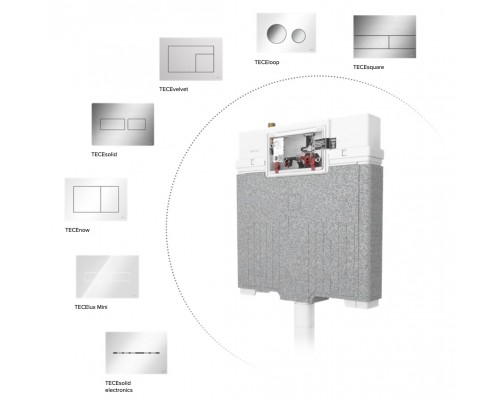 Инсталляция для подвесного унитаза TECE Profil с бачком Octa II, 8 см 9300502