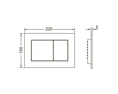 Инсталляция для подвесного унитаза TECE 9400407 с панели смыва, клавишей цвет черный