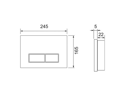 Металлическая панель смыва для унитаза TECEspring S, нержавеющая сталь, сатин, покрытие против отпечатков пальцев
