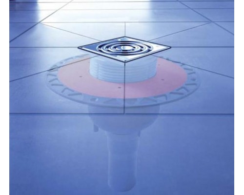 Комплект точечного трапа с сифоном TECEdrainpoint S 130, с универсальным фланцем Seal System, в пол 3601300, с универсальным фланцем Seal System