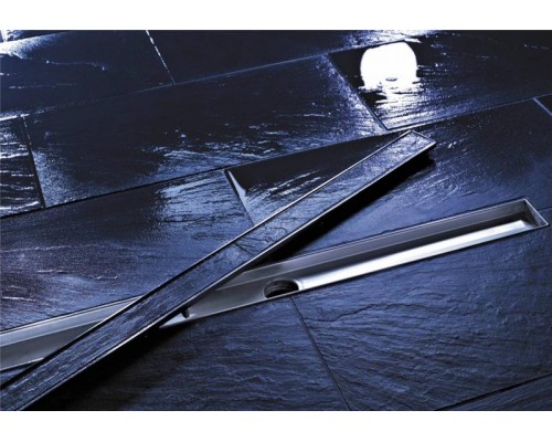 Трап TECElinus для монтажа дренажного канала с основой для плитки “tile” и панелью “steel” 2 в 1 (80 см) с мембранорй