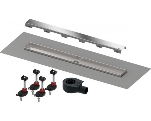 TECE TECEdrainline Комплект для монтажа дренажного канала - панель "steel II" сатин с мембраной 800 мм 640826