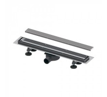 Трап TECElinus для монтажа дренажного канала с основой для плитки “tile” и панелью “steel” 2 в 1 (80 см) с мембранорй Трап TECElinus для монтажа дренажного канала с основой для плитки “tile” и панелью “steel” 2 в 1 (80 см) с мембранорй