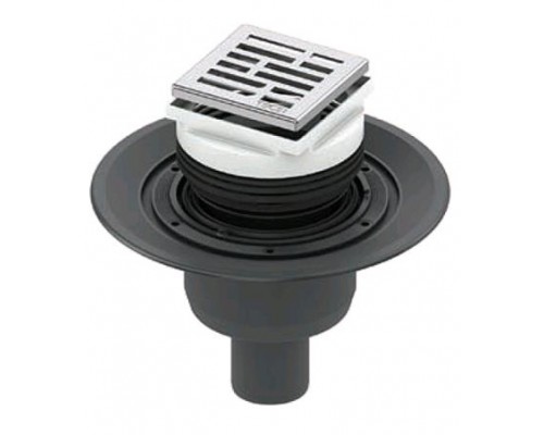 Трап TECE 685000 вертикальный 50 с декоративной решеткой basic