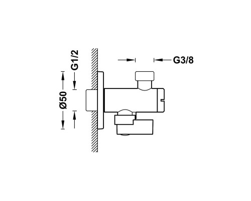 9134525 Вентиль с фильтром, хром