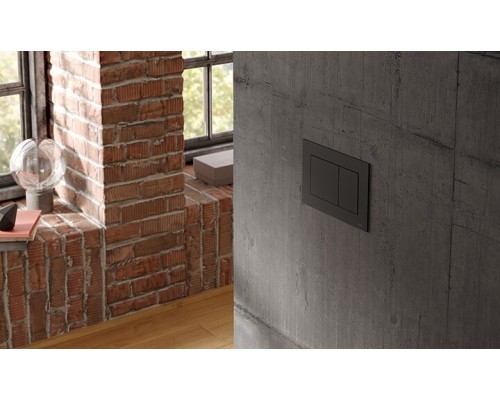 Пластиковая панель смыва для инсталляции TECEnow, черная глянец 9240403