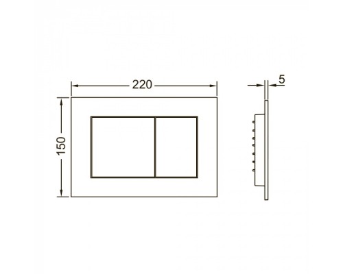 Пластиковая панель смыва для инсталляции TECEnow, вороненая (оружейная) сталь