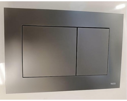 Пластиковая панель смыва для инсталляции TECEnow, вороненая (оружейная) сталь