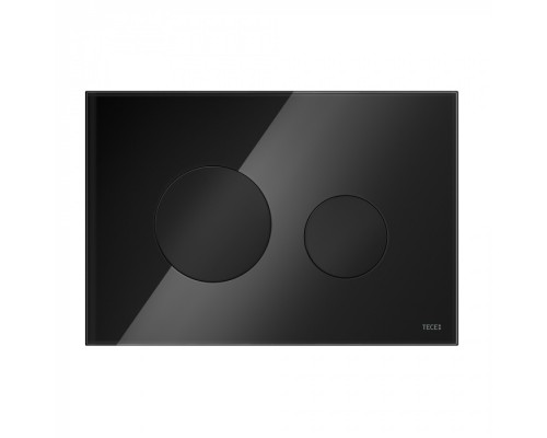 Стеклянная панель смыва для унитаза TECEloop, стекло черное, клавиши черные 9240657