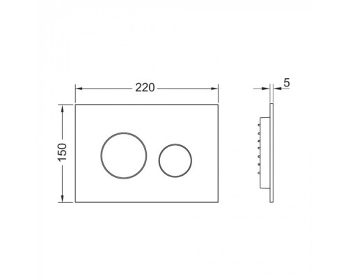 Пластиковая панель клавиша смыва для инсталляции TECEloop 2.0, графит металлик 9240938