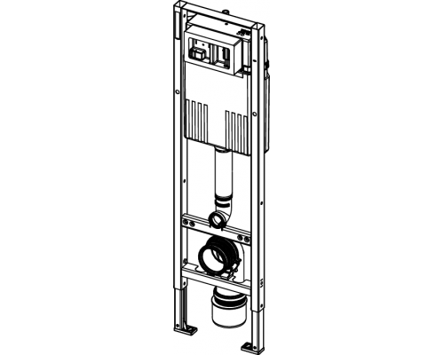 Узкая инсталляция TECE для подвесного унитаза и биде 9400440