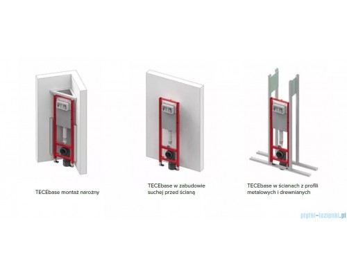 Узкая инсталляция TECE для подвесного унитаза и биде 9400440