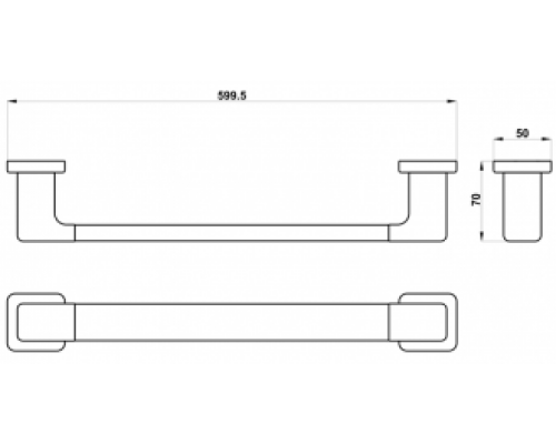 Полотенцедержатель Teka Formentera TOWEL BAR 600 MM 170760200 хром