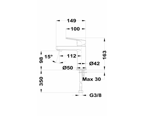Teka Manacor смеситель для умывальника (хром) 843460150