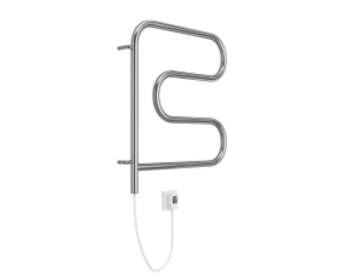 Электрический полотенцесушитель  Терминус Электро 25 F-обр 500х500 поворотный нержавейка econom