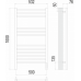Электрический полотенцесушитель  Терминус Аврора П12 500х1000 электро нержавейка lux