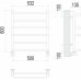 Водяной полотенцесушитель  Терминус Евромикс П6 500х600 нержавейка econom