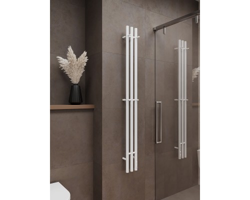 Полотенцесушитель Стойка электро TRES круг1600 крашеный, RAL 9003 матовый