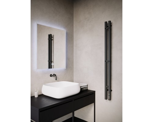 Полотенцесушитель Стойка электро DUO проф1200 крашеный TERMINUS, RAL 9005 матовый