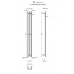 Стойка TRIO квадрат 120х1800 Полотенцесушитель TERMINUS сатин