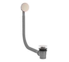 Сифон для ванны Tres слив-перелив автомат с системой открытия и закрытия "трос"  (сатин)