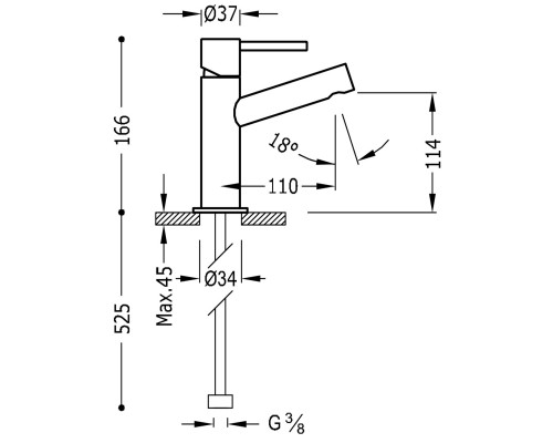 Смеситель для умывальника Tres Max 06210301