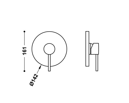 26227810AC Tres Смеситель для душа встраиваемый, без 20827810