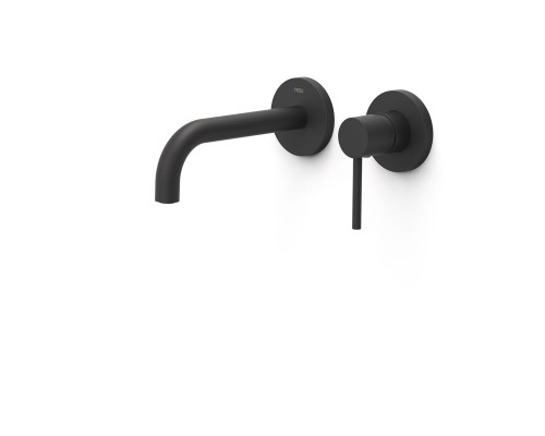 Смеситель для умывальника встраиваемый из стены 177мм, Tres Study 26230021NM (черный матовый)