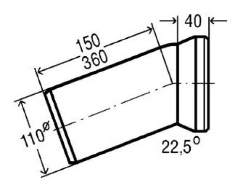 Отвод для унитаза Viega 101855 под угол 22,5°
