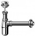 366681 Сифон для раковины (латунь), с пробкой, 1 1/4 x 32, хром, разъёмная чашка выпуска