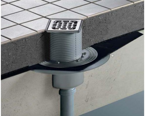 Трап горизонтальный Viega сухой затвор, пластик окантовка, 0,4 л/с, DN50