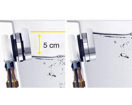 723347 Multiplex Trio Visign MТ9 Слив-перелив C НАЛИВОМ для стандартных ванн 560 X 40/50, увелич уровня воды на 5 см, модель 6170.10, хром