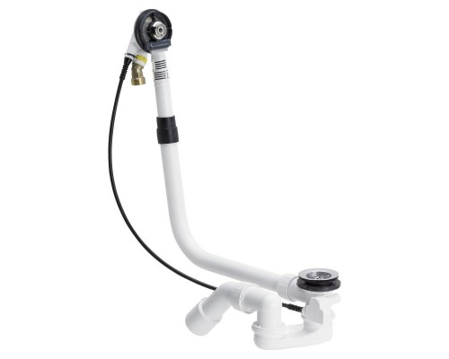 727970 Multiplex Trio Слив-перелив с наливом для ванн c центр. сливом, наполнение через перелив 725*40/50, хром, плоская конструкция, модель 6161.62