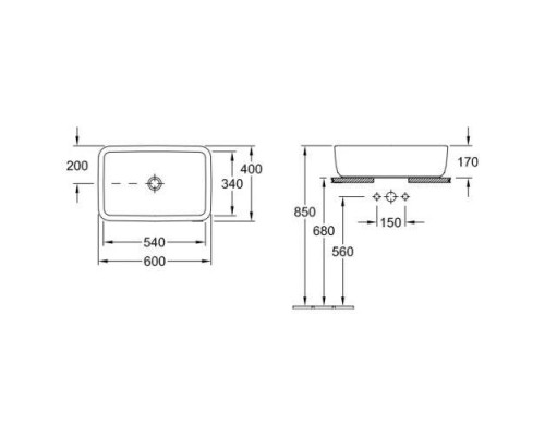 Раковина чаша Villeroy&Boch Architectura 41276001