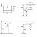 VILLEROY & BOCH 4158 6001 AVENTO Раковина 600x470х155 мм, с переливом, центральное отверстие для смесителя выбито