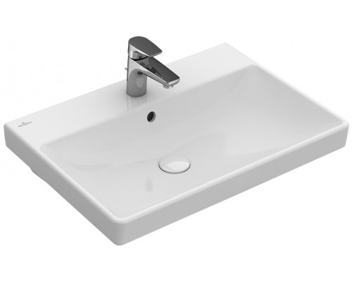 VILLEROY & BOCH 4158 6001 AVENTO Раковина 600x470х155 мм, с переливом, центральное отверстие для смесителя выбито