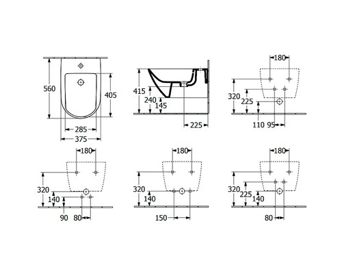 Биде Villeroy & Boch Subway 3.0 подвесное Альпийский белый CeramicPlus 447000R1