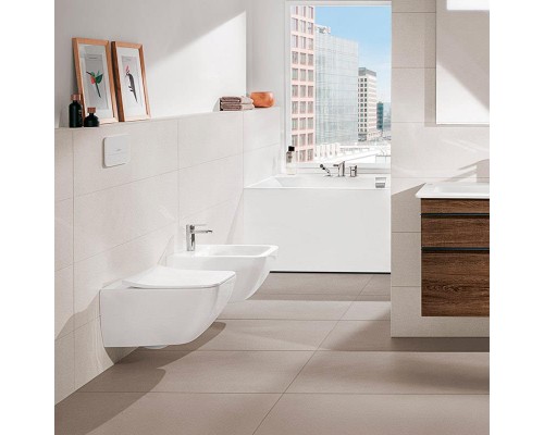 Унитаз подвесной Villeroy&Boch Venticello, 37x56 с сиденьем Soft Close, безободковый 4611RS01