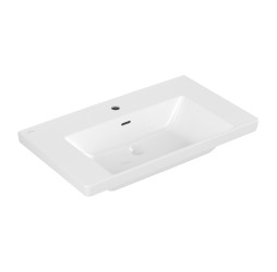 VILLEROY & BOCH 4A70 8001 SUBWAY 3.0 Раковина для установки на тумбу 800 x 470 мм, 1отв. под смеситель, с переливом, нешлифованный, Альпийский белый