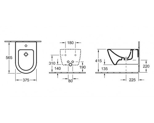 Подвесное биде Villeroy&Boch Subway 2.0 54000001
