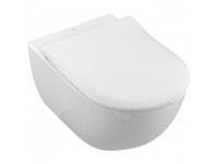 Унитаз подвесной Villeroy&Boch Subway 2.0 37x56,5, тонкое сиденье Soft Close, безободковый, 5614R001