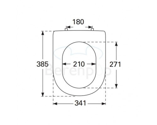 Сиденье с крышкой для унитаза Villeroy&Boch Subway 2.0, COMPACT без микролифта, петли хром 9M69Q101