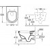 Унитаз подвесной Villeroy & Boch Architectura 37x53 с сиденьем Soft Close, безободковый 4694 HR 01 с торнадо смывом